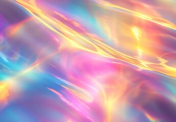 Obraz premium Radiant Smooth Surface with Vibrant Colors and Soft Glows for Creative Imagery : Generative AI