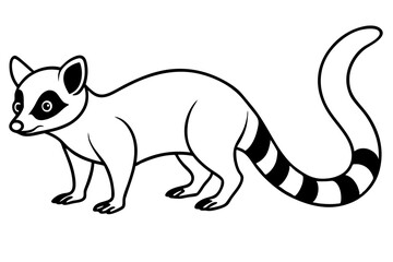Ringtail Silhouette