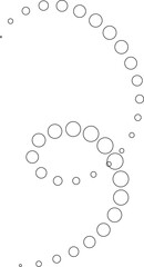 Dotted curved line shape icon collection