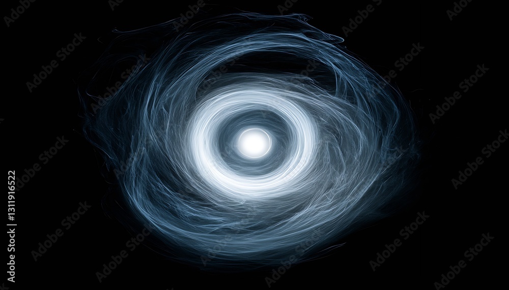 Poster Mystical Light Core at the Center of a Dark Whirling Abstract Background : Generative AI