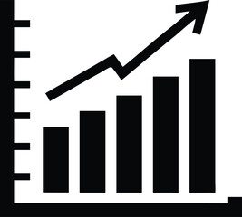 business graph on white background