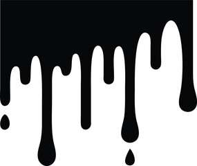black paint dripping