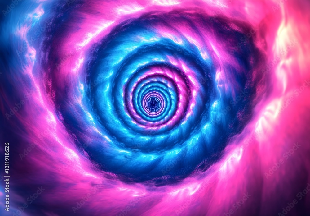 Poster Futuristic swirling colors in mesmerizing spiral pattern for imaginative designs : Generative AI
