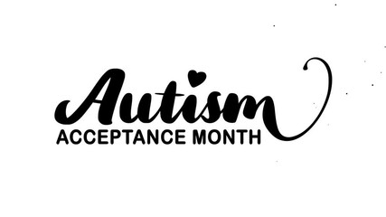 Autism acceptance month text animation. Ideal for social media posts, educational presentations, and awareness campaigns.