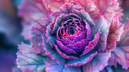 Obraz premium Cabbage Flower Close Up
