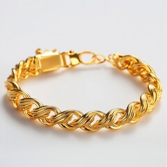 Obraz premium Elegant Gold Bracelet with Interwoven Design for Fashion Accessories
