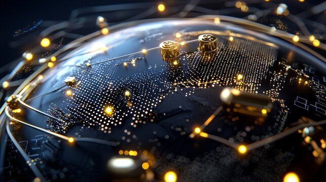 Global digital connectivity revolution exploring the rise of technology data networks and financial systems in a high-tech environment