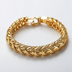 Obraz premium Elegant Gold Bracelet with Intricate Chain Design and Closure