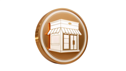 3D Business Store Icon – Modern Digital Shop Symbol