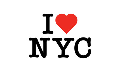 I Love NYC New York City Red Heart Lettering T-Shirt Sweatshirt Digital Lettering Vector Design