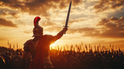 Centurion Centurion Raising Perspective Cheering Triumph
