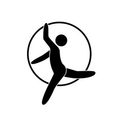 Gymnast with Hoop Icon
