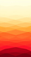 Abstract gradient waves of warm colors transitioning from soft yellow to deep red tones