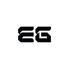 EG monogram logo design letter text name symbol monochrome logotype alphabet character simple logo