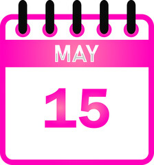 May 15 Calendar Icon – Important Date, Event Reminder, Planner