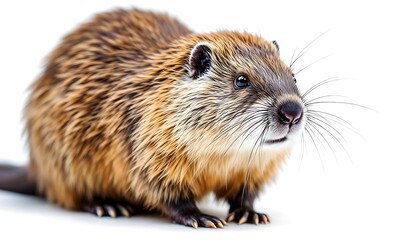Fototapeta premium Marmot on White Background