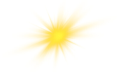 Transparent yellow sunlight special lens flash light effect. Sun light with glare. Golden flash png. Vector illustration for perfect effect with sparkles. Sun rays png. 