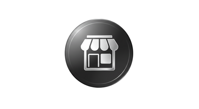 3D Business Store Icon – Modern Digital Shop Symbol - Powered by Adobe