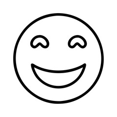 happy face icon, happy face line art - simple line art of happy face, perfect for happy face logos and icons