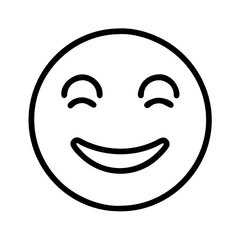 happy face icon, happy face line art - simple line art of happy face, perfect for happy face logos and icons