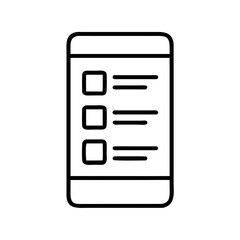 mobile survey icon, mobile survey line art - simple line art of mobile survey, perfect for mobile survey logos and icons