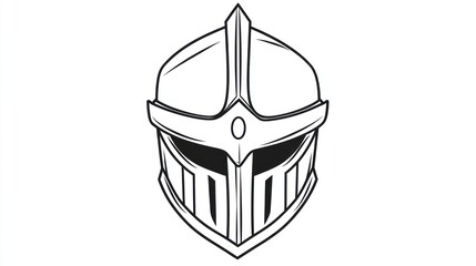 Obraz premium Medieval knight helmet graphic, design, illustration