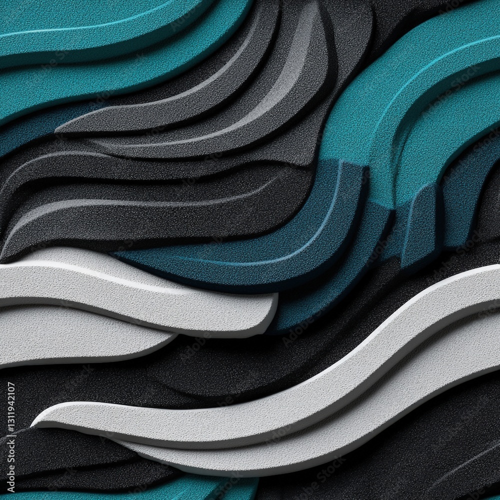 Poster seamless captivating wave pattern creating a rhythm of flow and movement in a colorful and artistic 