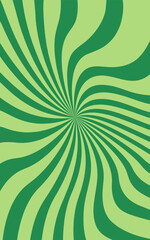 Swirl burst background in green and light green coloured. Groovy background for cards, posters, covers, banners etc.