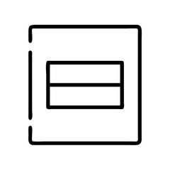 text box icon, text box line art - simple line art of text box, perfect for text box logos and icons
