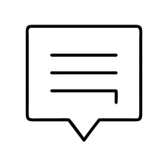 text box icon, text box line art - simple line art of text box, perfect for text box logos and icons