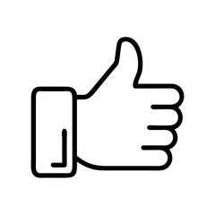 thumbs up icon, thumbs up line art - simple line art of thumbs up, perfect for thumbs up logos and icons