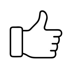 thumbs up icon, thumbs up line art - simple line art of thumbs up, perfect for thumbs up logos and icons