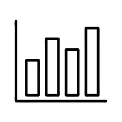 bar graph icon, bar graph line art - simple line art of bar graph, perfect for bar graph logos and icons