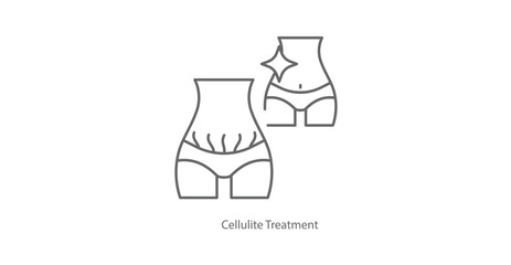 Cellulite Treatment Body Care Vector Illustration