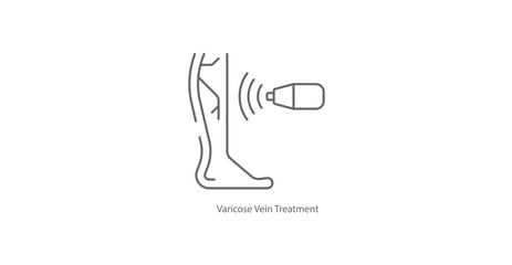 Varicose Vein Treatment Medical Vector Icon