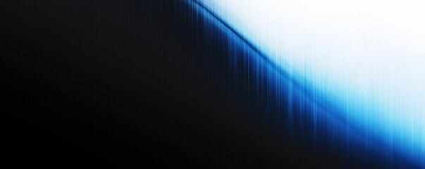 Obraz premium Blue gradient from dark to light with rays on a black background. Blurred edges- bright white and blue tones.
