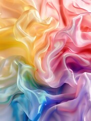 Fototapeta premium Watercolor-inspired gradient with organic shapes highlights rich colors and gentle transitions in a serene atmosphere