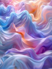 Obraz premium Soft pastel clouds with smooth edges create a dreamy landscape, showcasing abstract patterns and moody lighting