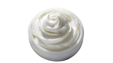 Creamy White Substance, Swirled, Isolated on White