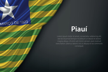 Piaui state flag on dark background