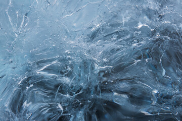 Obraz premium Iceland – Breathtaking Views Through Ice Blocks in the Land of Ice and Fire