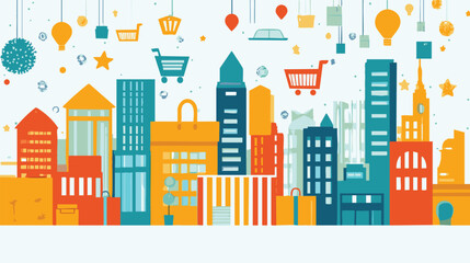 shopping icons pattern