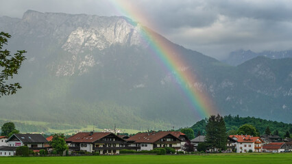 Regenbogen am Kaisergebirge