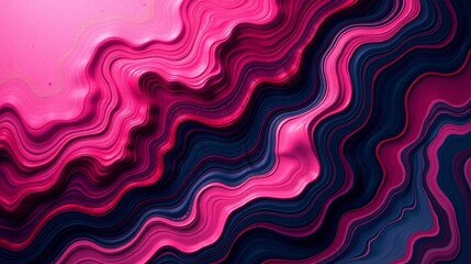 Abstract Swirling Hues of Deep Pink and Midnight Blue, a Textured Wave Pattern Design