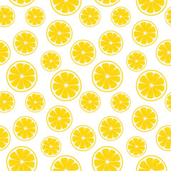 Seamless Orange Fruit Vector Pattern.