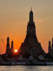  Magnificent view of Wat Arun at sunset, Bangkok, Thailand