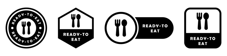 Ready to Eat labels for food. Stickers for product information signs.