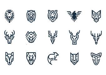 Animal Icon Vector Collection – Minimalist and Modern Outline Design