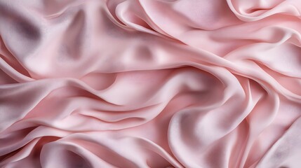Fototapeta premium Soft pink silk fabric flowing gracefully with light and shadow