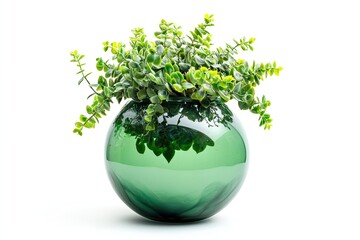 Vase decorate Haworthia plant rainy season green room isolated on white 